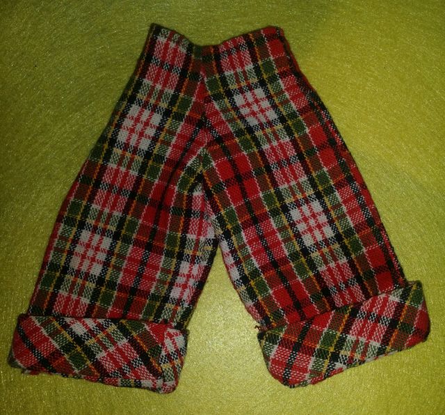 Pantalon del costume da bambola scozzese Nancy degli anni '70