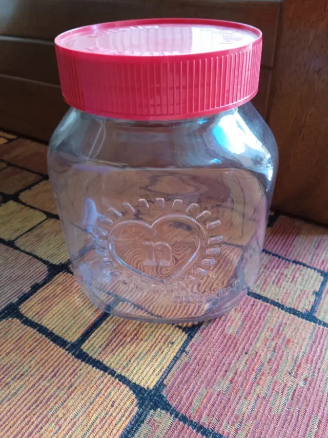 Barattolo Vetro Nutella Rosso