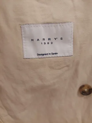 Chaqueta cruzada de hombre beige. Talla M. Harry's