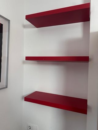 Muebles Modulares Ikea Madera Rojo desmontado