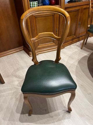 Mesa redonda extensible madera + 4 sillas