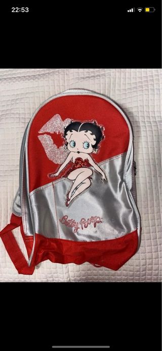 Mochila Betty Boop Roja y Plateada