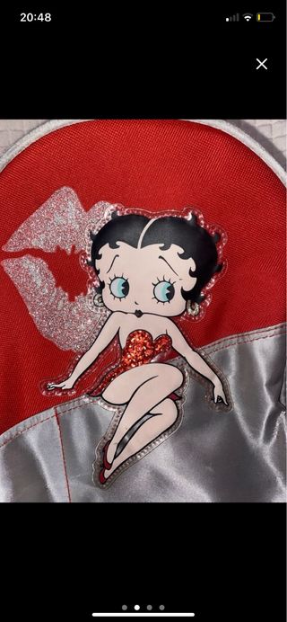Mochila Betty Boop Roja y Plateada