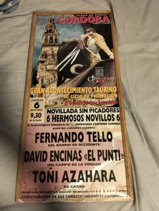 Cartel Toros Córdoba 6 Julio 2000