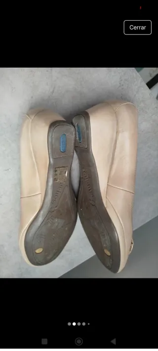 Zapatos Fluchos Piel Beige Talla 40