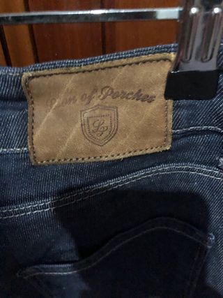 Calças de ganga azuis marca Porches