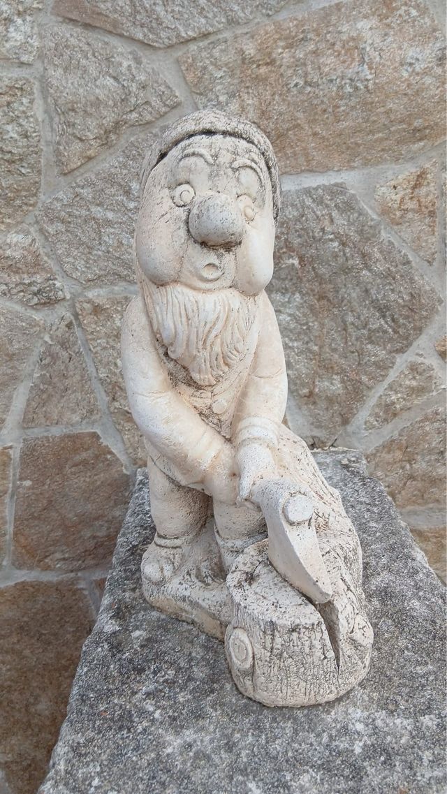 Figura Gnomo de Jardín Piedra