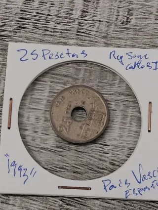 Moneda 25 Pesetas 1993 País Vasco