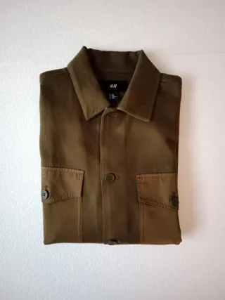 Camisa H&M verde hombre, T 48