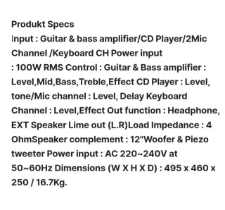 FENDER LEEM KA-1210N Amplificador Multiusos