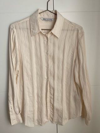 Blusa Zara Beige Rayas