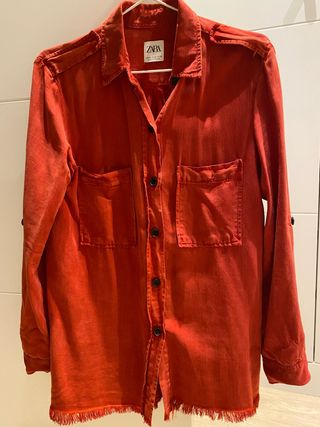 Camisa Zara Roja Talla M