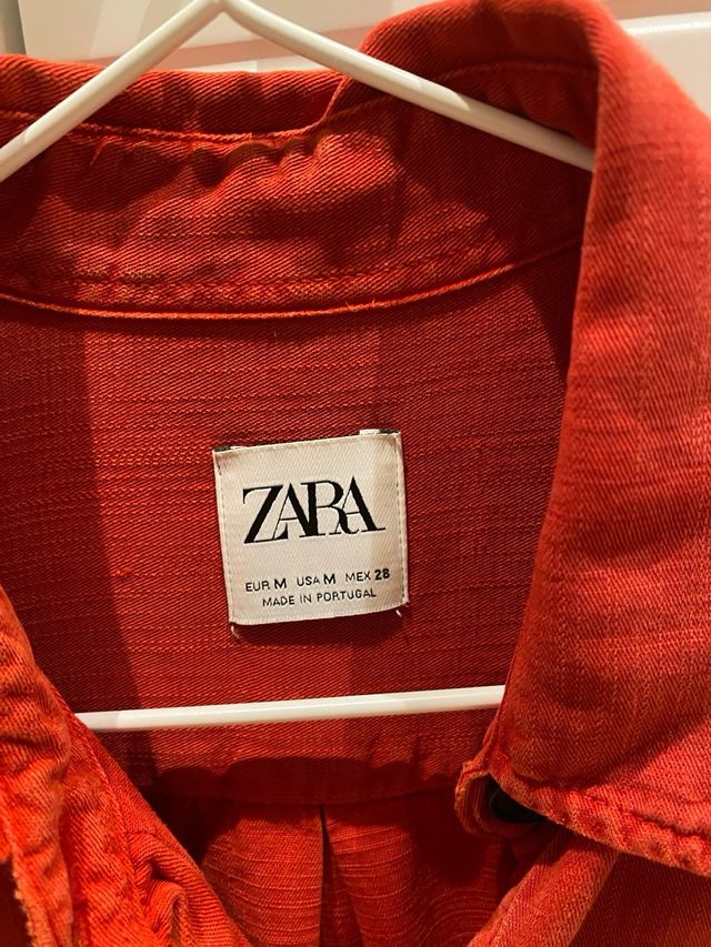 Camisa Zara Roja Talla M