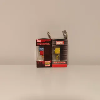 Pack 2 Funko Pop! Deadpool Keychain Bobble Head