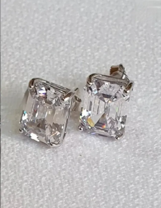 Pendientes PLATA Y CIRCONITAS. REGALO NAVIDAD.