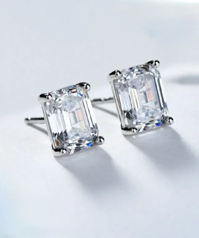 Pendientes PLATA Y CIRCONITAS. REGALO NAVIDAD.