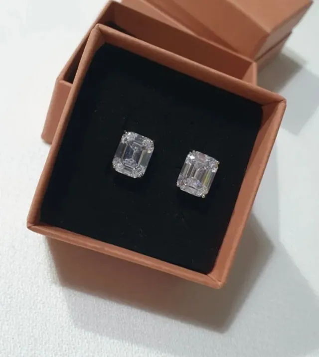 Pendientes PLATA Y CIRCONITAS. REGALO NAVIDAD.