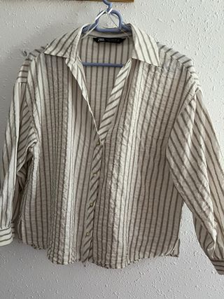 Camisa Zara Rayas Talla XS