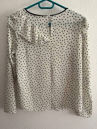 Blusa Springfield lunares volantes talla 38