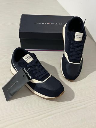 Scarpe Tommy Hilfiger Uomo Tg 42 Blu/Beige