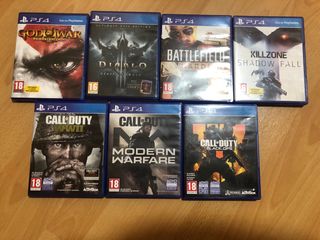 Lote 7 Juegos PS4: God of War, Diablo, Killzone, B
