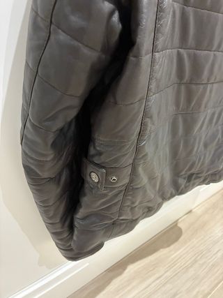 Chaqueta Piel Massimo Dutti Marrón 