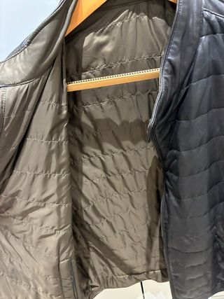 Chaqueta Piel Massimo Dutti Marrón 