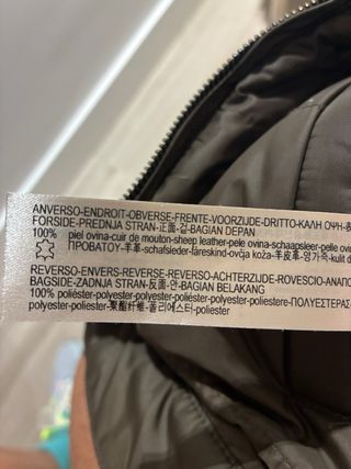 Chaqueta Piel Massimo Dutti Marrón 