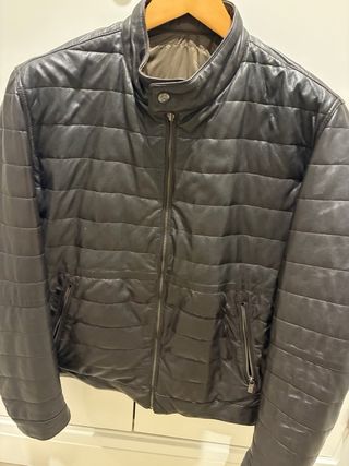 Chaqueta Piel Massimo Dutti Marrón