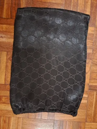 Sacchetto borsa porta scarpe Gucci setoso nero