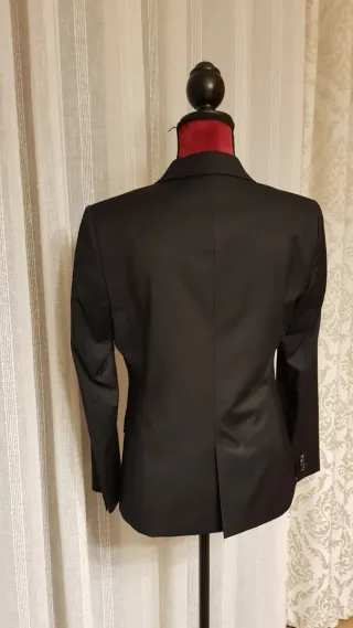 Traje Lana Negro Massimo Dutti