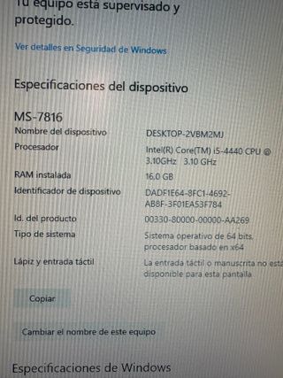 Torre de Ordenador Gaming I5 como nueva 