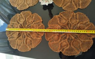 4 Manteles Crochet Artesanal Reposaplatos