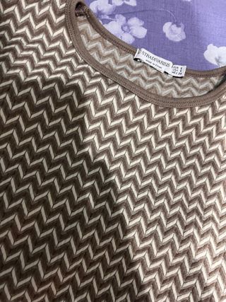 Jersey Stradivarius Zigzag Marrón Talla S