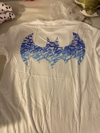 Camiseta Batman Logo Azul y Blanco