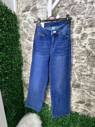 Pantalón vaquero mujer con pedrería