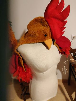Disfraz de gallo multicolor
