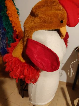 Disfraz de gallo multicolor