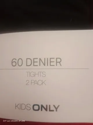 Medias 60 Denier Niña Negra 2 Pack