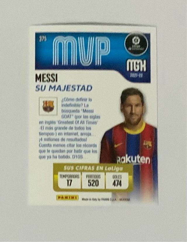 Lote Messi Megacraks 2021 Panini