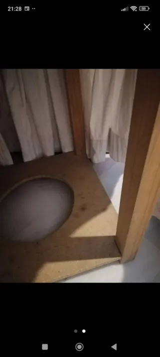 Mesa 90cm cristal y paño