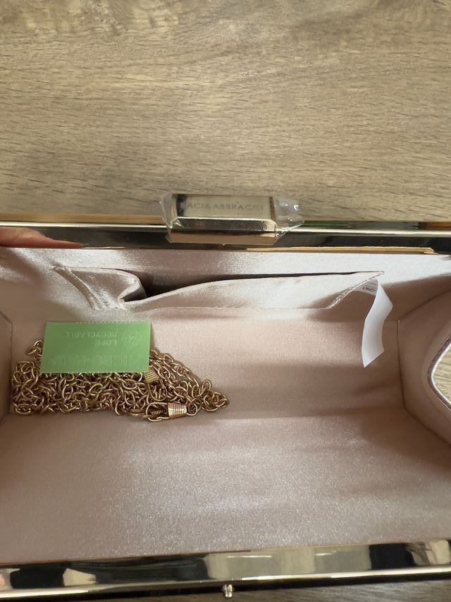 Borsa Clutch Olografica Glitter Argento