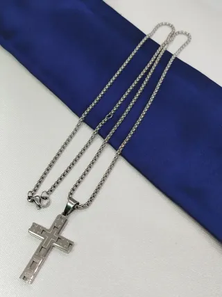 Collar Cruz Acero Inoxidable
