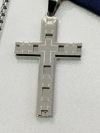Collar Cruz Acero Inoxidable