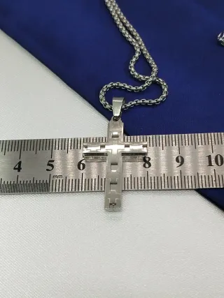 Collar Cruz Acero Inoxidable