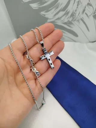 Collar Cruz Acero Inoxidable