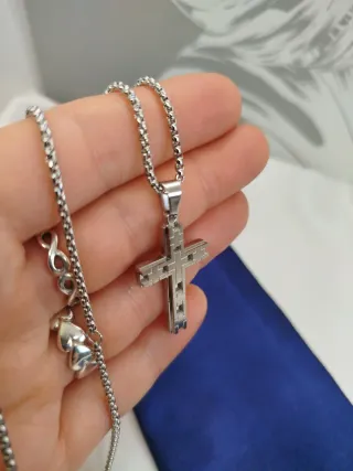 Collar Cruz Acero Inoxidable