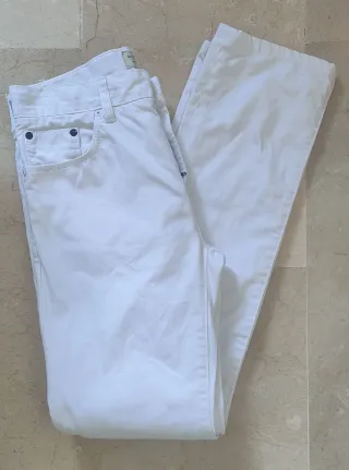 Vaqueros Scotch Shrunk blancos