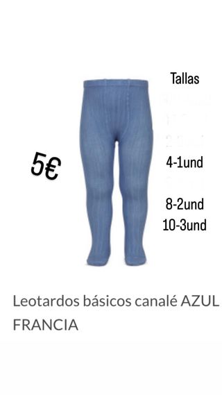 Leotardos canalé AZUL FRANCIA cóndor