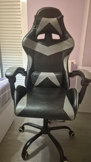 Silla Gamer Ergonómica Negra y Gris